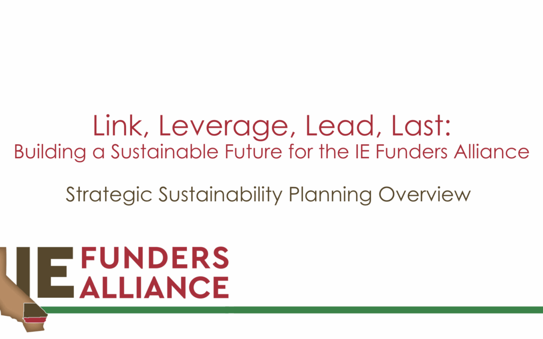 RFP: Strategic Sustainability Planning for IE Funders Alliance 2025